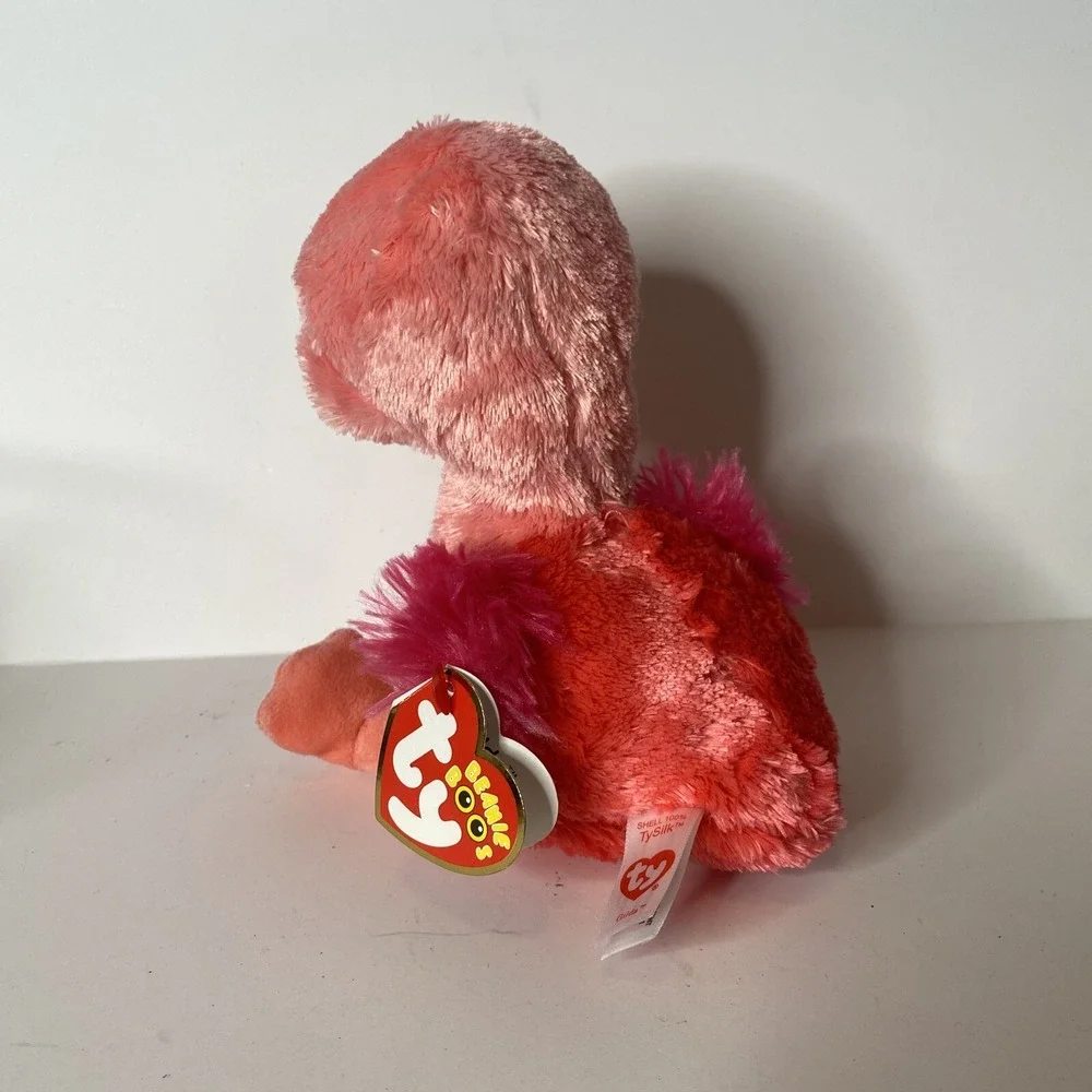 Ty Silk Beanie Boos Gilda Pink Flamingo Plush 6